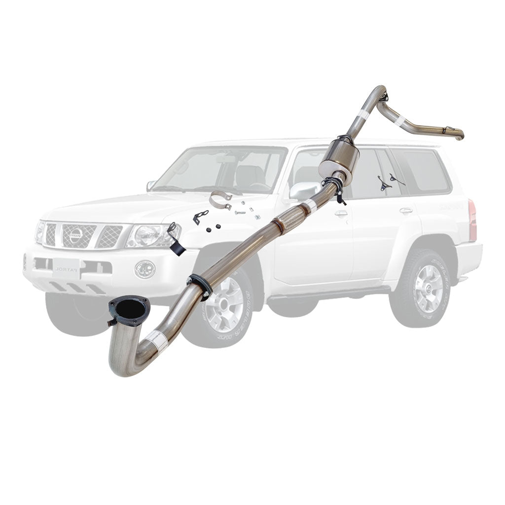 NISSAN PATROL GU 4.2L WAGON 3" STAINLESS STEEL EXHAUST WITH MUFFLER ONLY (NO Dump Pipe inc)