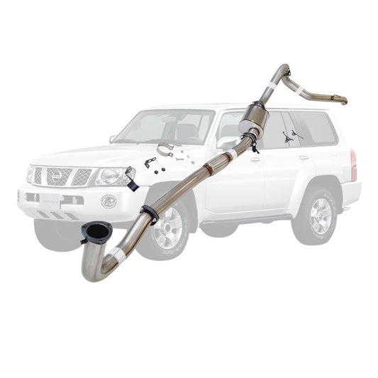 NISSAN PATROL GU 4.2L WAGON 3" STAINLESS STEEL EXHAUST WITH MUFFLER ONLY (NO Dump Pipe inc)