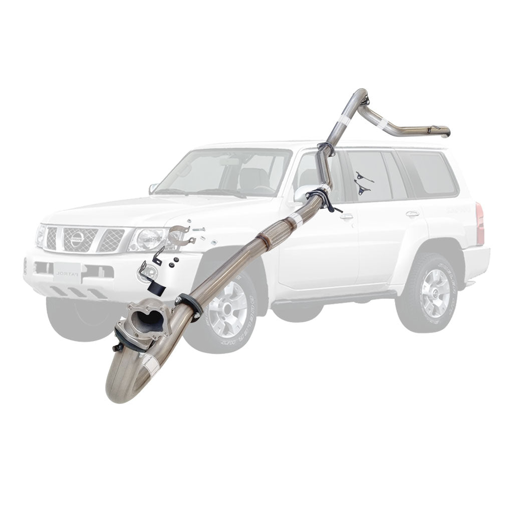 NISSAN PATROL Stainless GU TD42 WAGON 3" TURBO BACK EXHAUST WITH  STAINLESS 304 CAST DUMP PIPE & PIPE ONLY