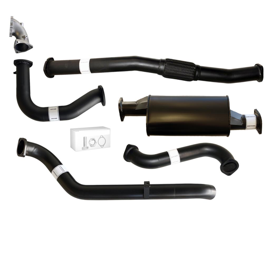NISSAN PATROL GU 4.2LT UTE LEAF & COIL SUSPENSION 3" TURBO BACK EXHAUST WITH  STAINLESS 304 CAST DUMP PIPE & MUFFLER ONLY