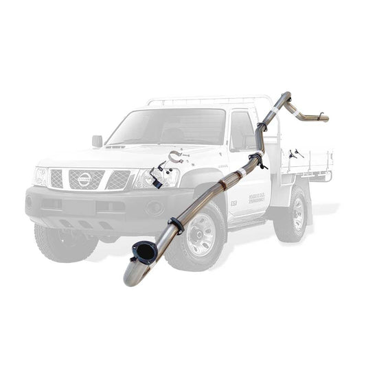NISSAN PATROL GU 4.2L TD42-T 96-2006 UTE COIL & LEAF SPRING 3" BACK STAINLESS EXHAUST WITH PIPE ONLY (NO DUMP PIPE inc) use PDP for Dump Pipe
