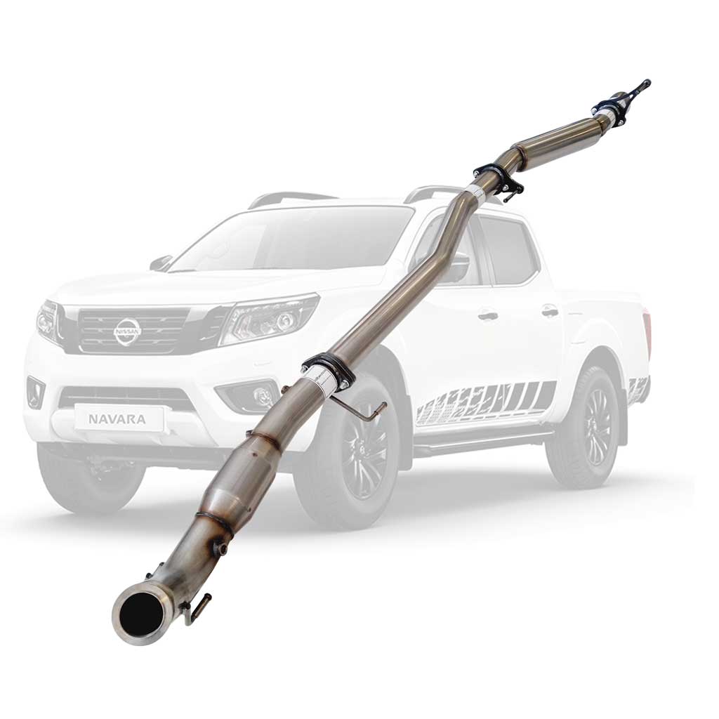 Nissan Navara D23 2.3L YS23DDTT 2015 > 3" Turbo Back DPF Delete Stainless Exhaust With Hotdog And Cat Diff Dumped