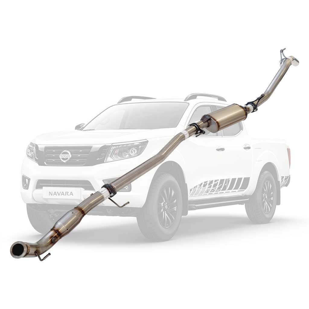 Nissan Navara D23 2.3L YS23DDTT 2015 > 3" Turbo Back DPF Delete Stainless Exhaust With Muffler And Cat