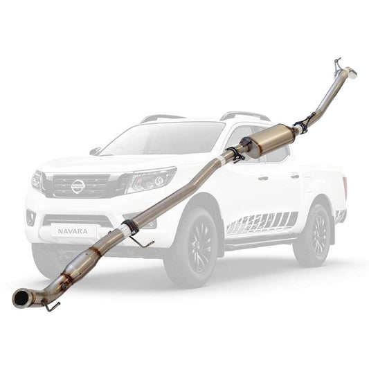 Nissan Navara D23 2.3L YS23DDTT 2015 > 3" Turbo Back DPF Delete Stainless Exhaust With Muffler And Cat