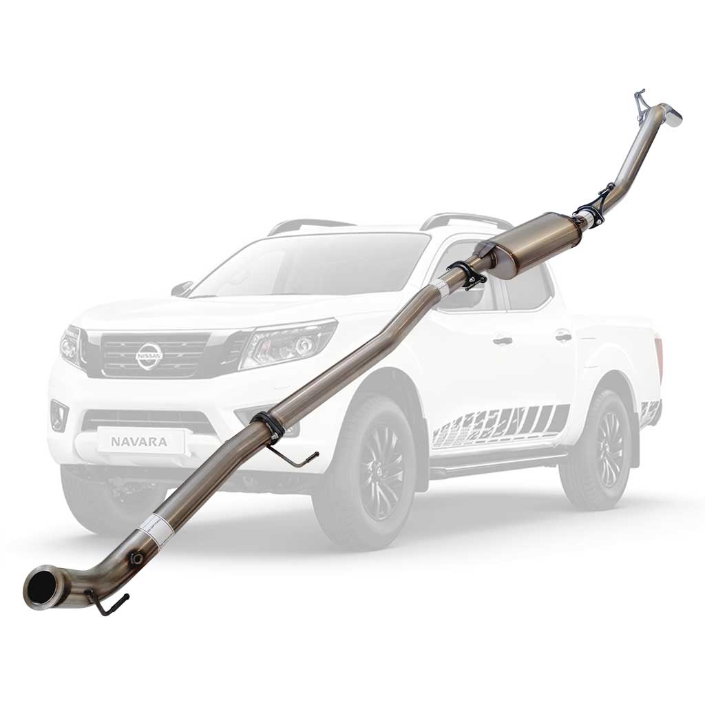Nissan Navara D23 2.3L YS23DDTT 2015 > 3" Turbo Back DPF Delete Stainless Exhaust With Muffler Only