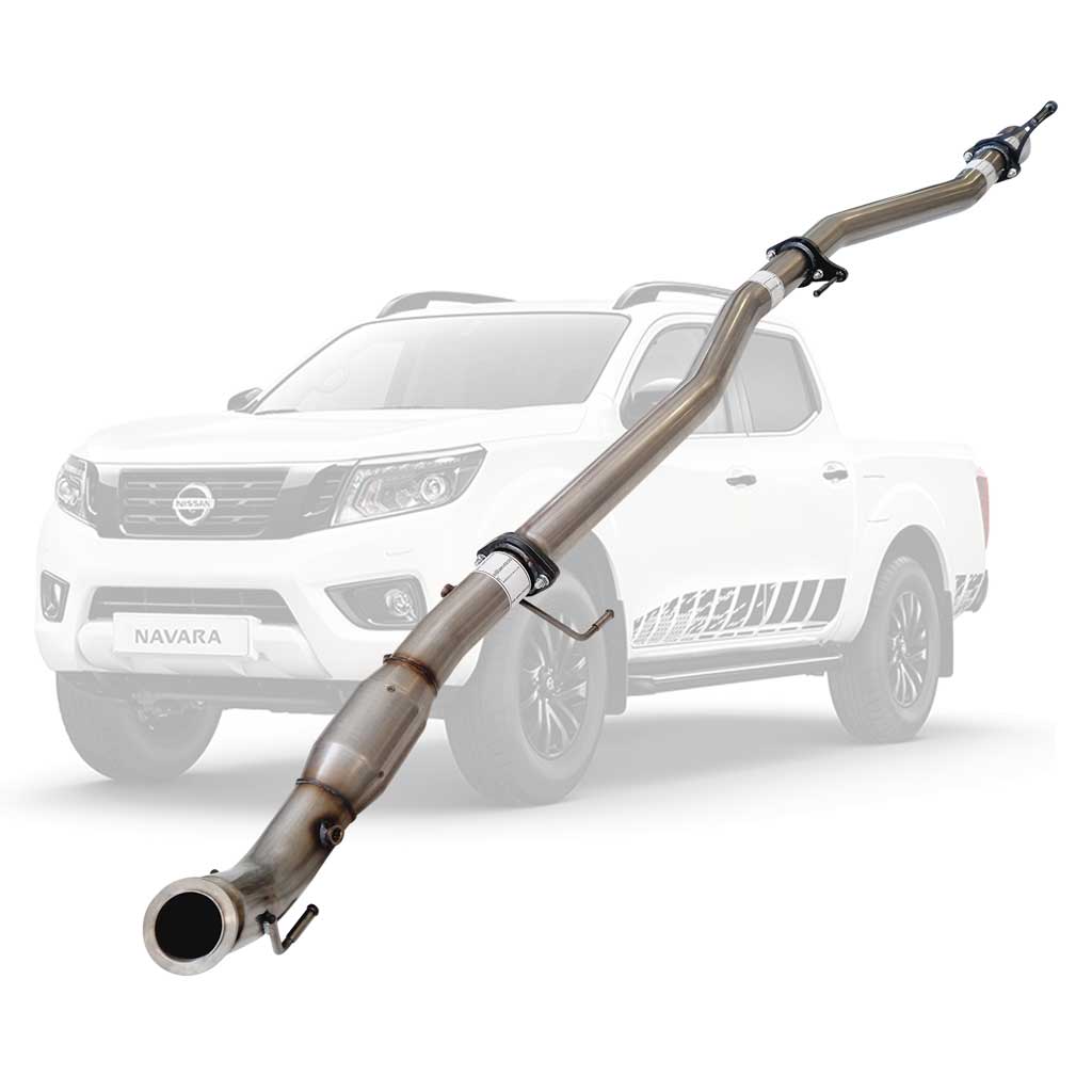 Nissan Navara D23 2.3L YS23DDTT 2015 > 3" Turbo Back DPF Delete Stainless Exhaust With Cat No Muffler Diff Dumped