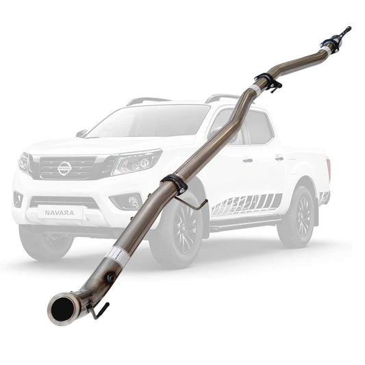 Nissan Navara D23 2.3L YS23DDTT 2015 > 3" Turbo Back DPF Delete Stainless Exhaust With Pipe Diff Dumped