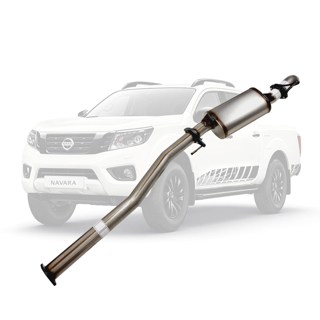 NISSAN NAVARA D23 2.3L YS23DDTT 2015 > 3" STAINLESS STEEL DPF BACK EXHAUST WITH MUFFLER ONLY DIFF DUMPED