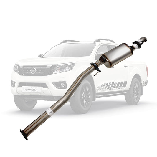 NISSAN NAVARA D23 2.3L YS23DDTT 2015 > 3" STAINLESS STEEL DPF BACK EXHAUST WITH MUFFLER ONLY DIFF DUMPED