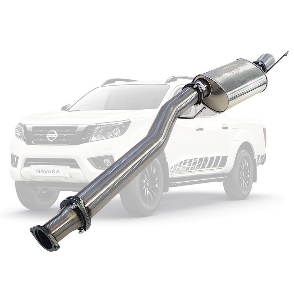 Nissan Navara NP300 D23 2.3L 2015 On 4" Stainless DPF Back Exhaust With Muffler Diff Dump