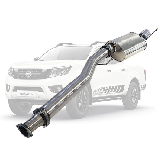 Nissan Navara NP300 D23 2.3L 2015 On 4" Stainless DPF Back Exhaust With Muffler Diff Dump
