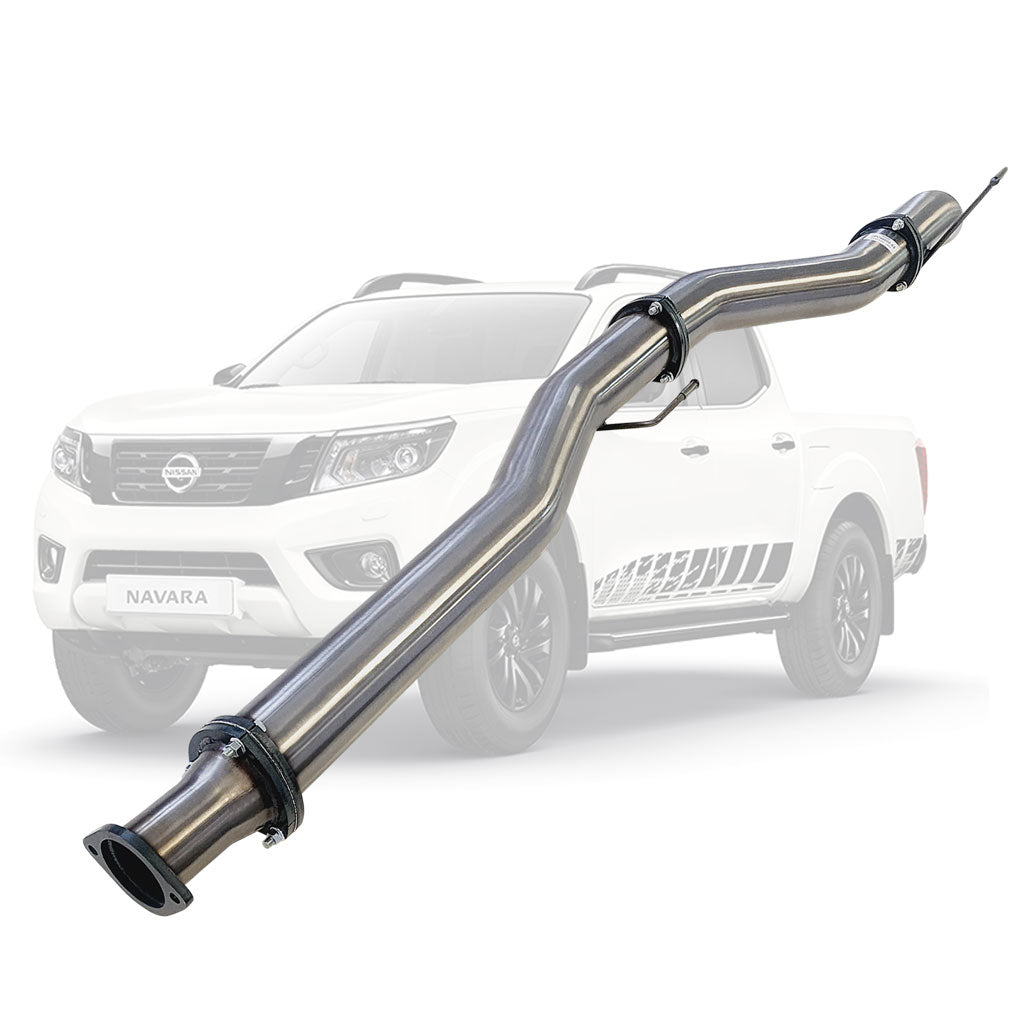 Nissan Navara D23 2.3L 2015 4" Stainless DPF Back Exhaust Pipe Only W/ Diff Dump