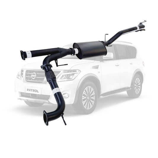 Nissan Y62 Patrol 3 Inch Cat Back Exhaust with Center Muffler and Straight Tail