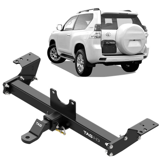 TAG Heavy Duty Towbar for Toyota Prado with Spare Wheel on Back Door (09/2002 - on)