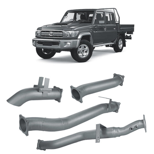 Redback Extreme Duty 4" DPF Back Exhaust for Toyota Landcruiser 79 Series Dual Cab