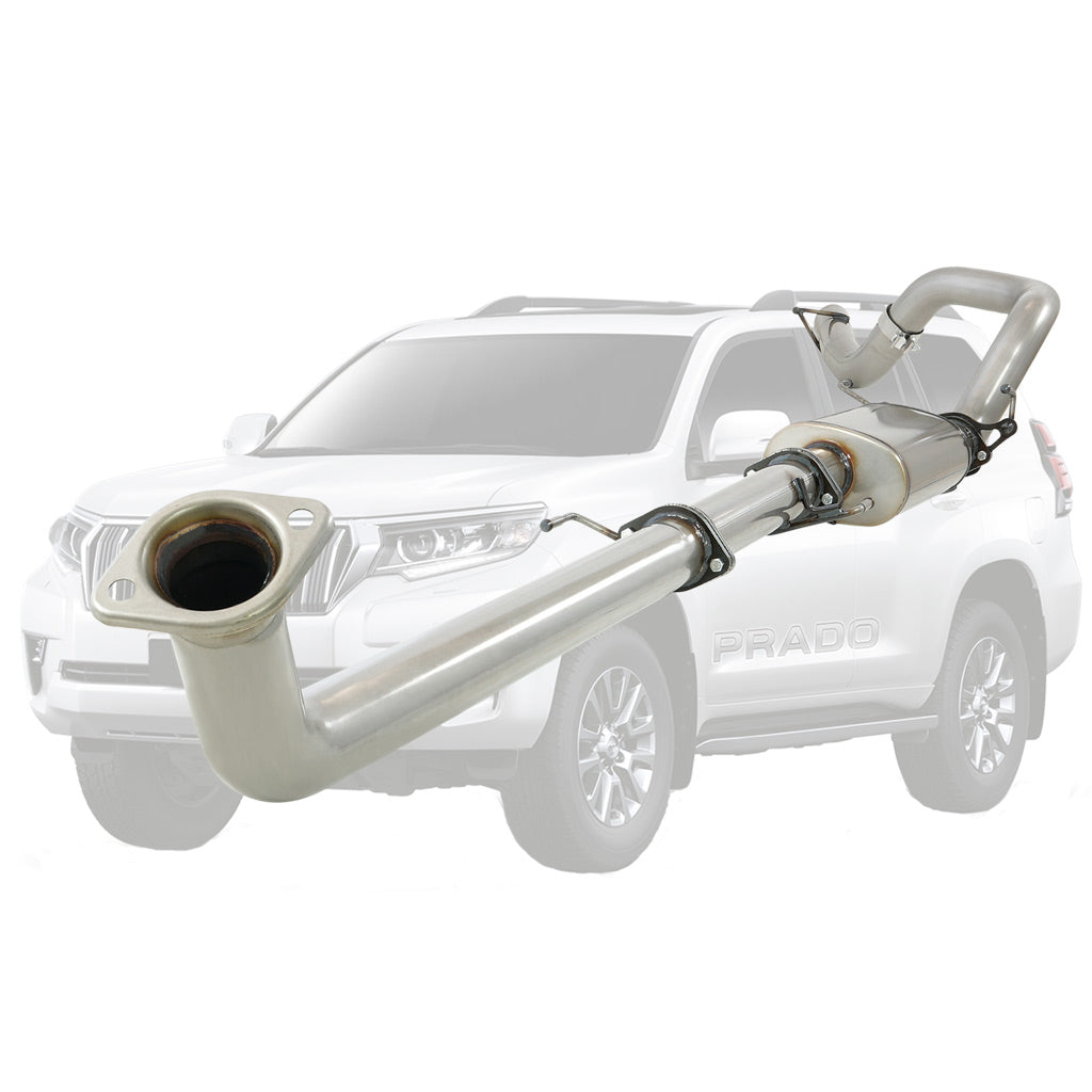TOYOTA PRADO GUN150R 2.8L TD 3" STAINLESS DPF-BACK MUFFLER ONLY EXHAUST SYSTEM