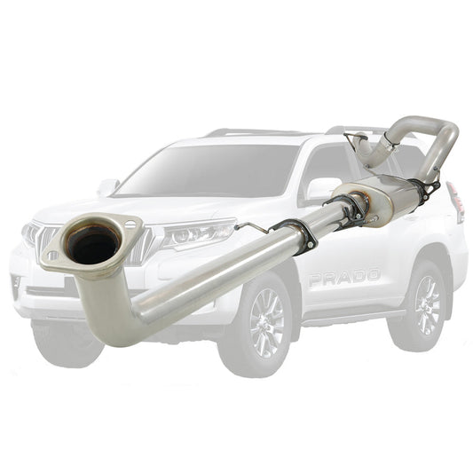 TOYOTA PRADO GUN150R 2.8L TD 3" STAINLESS DPF-BACK MUFFLER ONLY EXHAUST SYSTEM