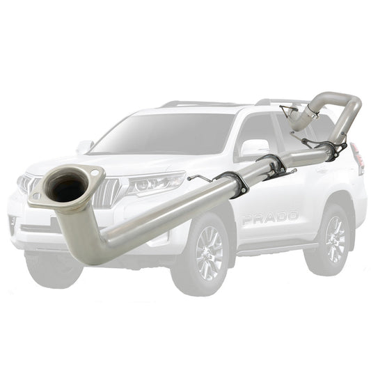 TOYOTA PRADO GUN150R 2.8L TD 3" STAINLESS DPF-BACK PIPE ONLY EXHAUST SYSTEM