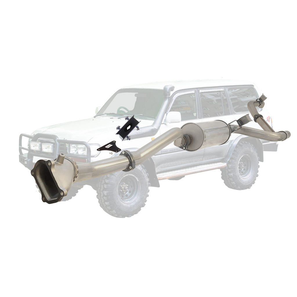 Toyota Landcruiser 80 Series 4.2L 1Hd-Ft Td 1990 -1998 3" Stainless Steel Turbo Back Exhaust With Muffler