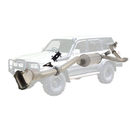 Toyota Landcruiser 80 Series 4.2L 1Hd-Ft Td 1990 -1998 3" Stainless Steel Turbo Back Exhaust With Muffler