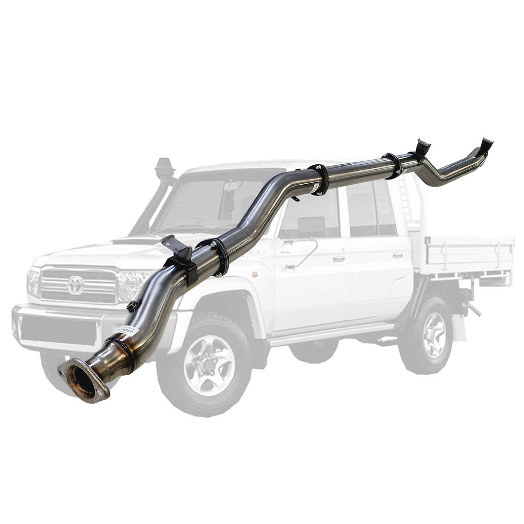 4" Stainless Steel DPF Back Exhaust for Toyota Landcruiser 79 Series VDJ 4.5L with Pipe Only