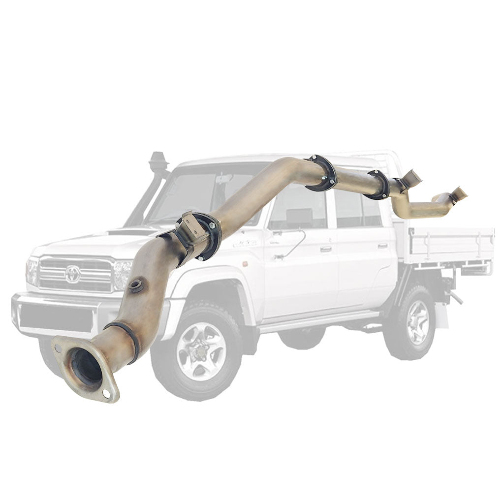 3.5" Stainless Steel DPF Back Exhaust for Toyota Landcruiser 79 Series VDJ 4.5L with Pipe Only