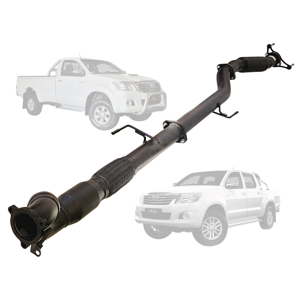 TOYOTA HILUX KUN16/26 3L 1KD-FTV D4D 2005 - 9/2015 3" TURBO BACK EXHAUST HOTDOG AND CAT DIFF DUMPED NEW VERSION