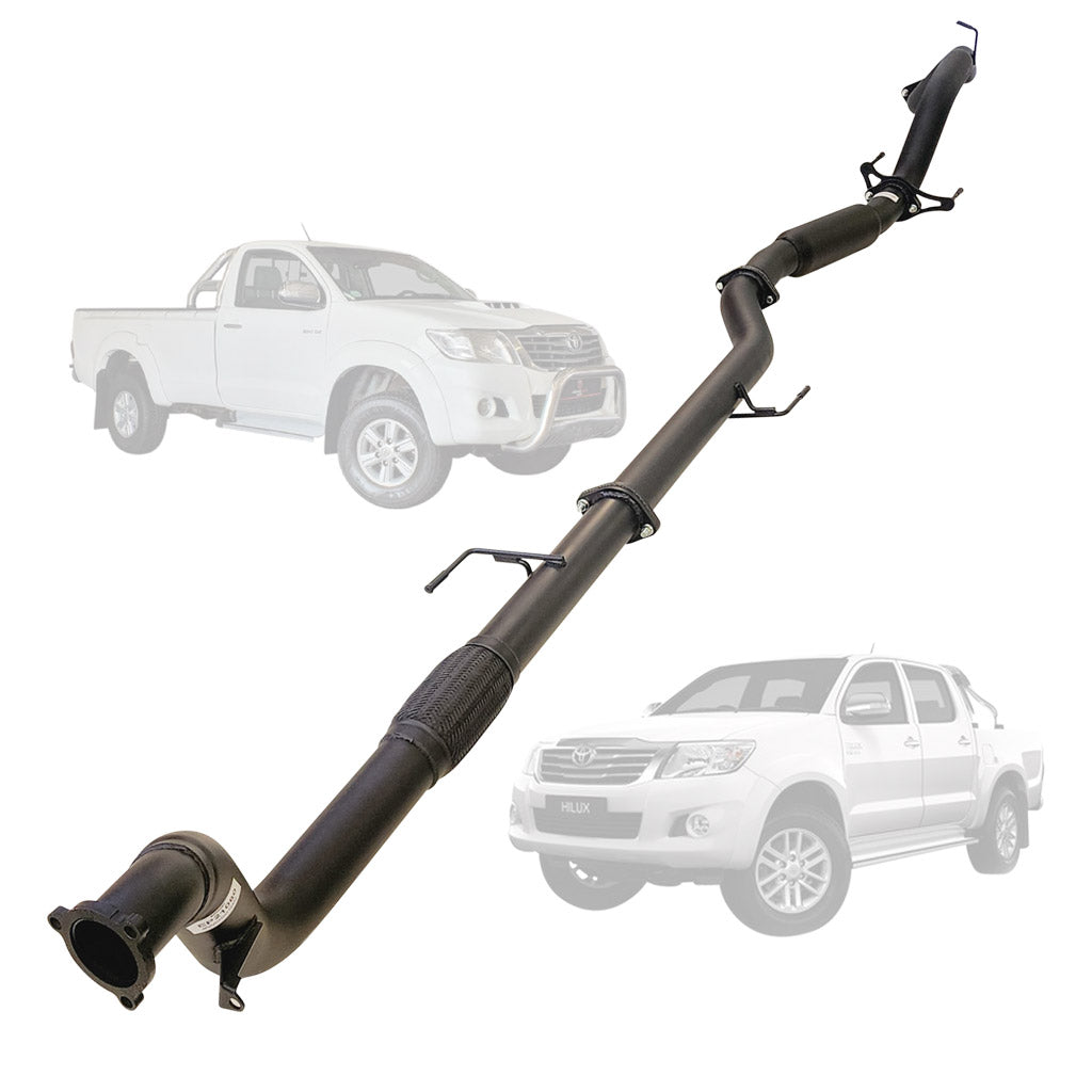 TOYOTA HILUX KUN16/26 3L 1KD-FTV D4D 2005 - 9/2015 3" TURBO BACK EXHAUST WITH HOTDOG ONLY New Version