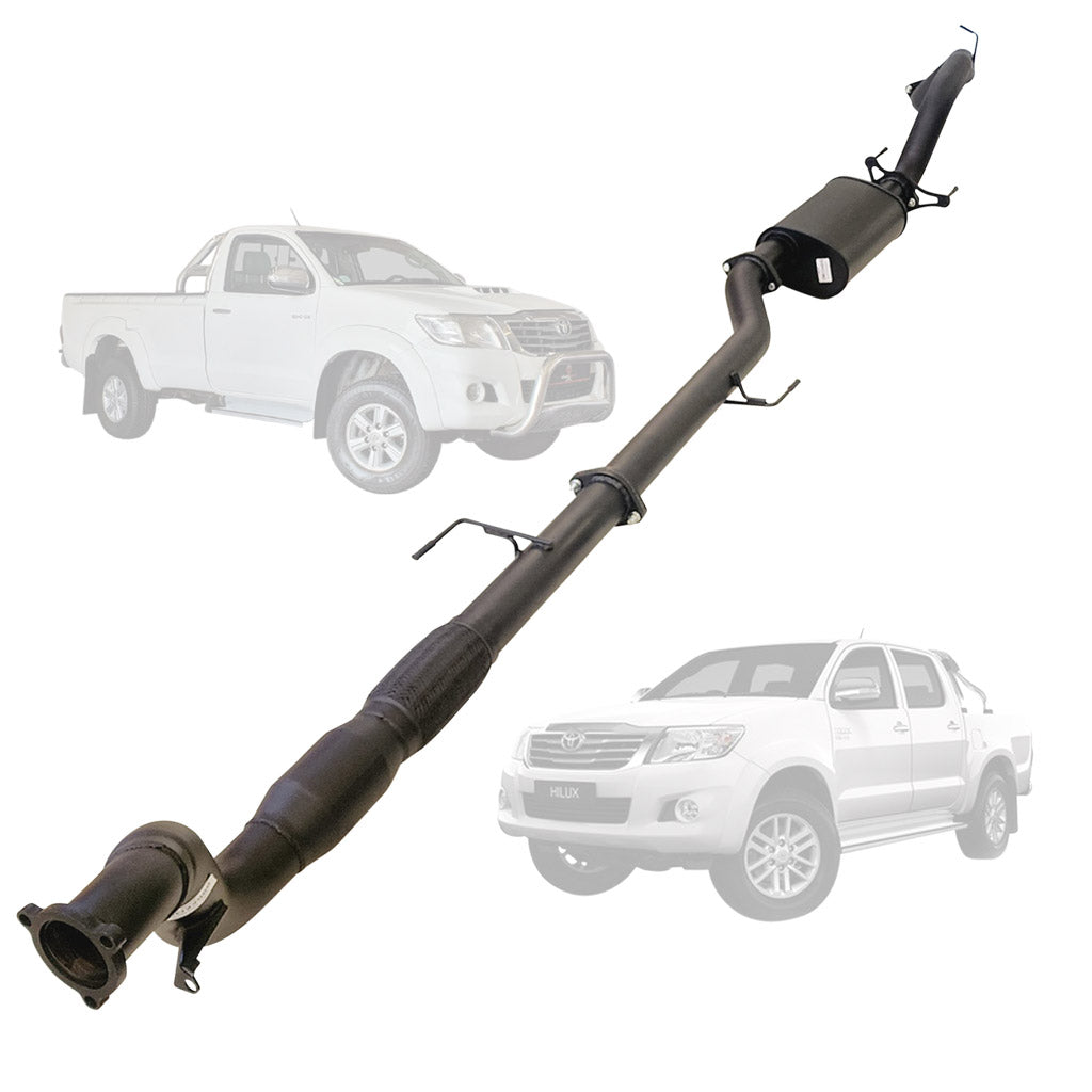 TOYOTA HILUX KUN16/26 3L 1KD-FTV D4D 2005 - 9/2015 3" TURBO BACK EXHAUST WITH CAT & MUFFLER  New Version