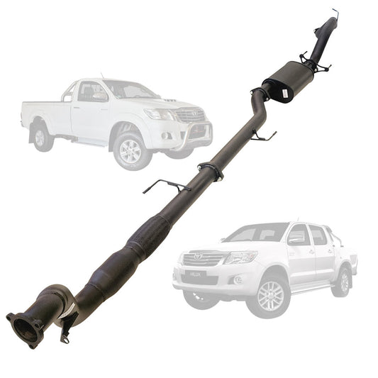 TOYOTA HILUX KUN16/26 3L 1KD-FTV D4D 2005 - 9/2015 3" TURBO BACK EXHAUST WITH CAT & MUFFLER  New Version