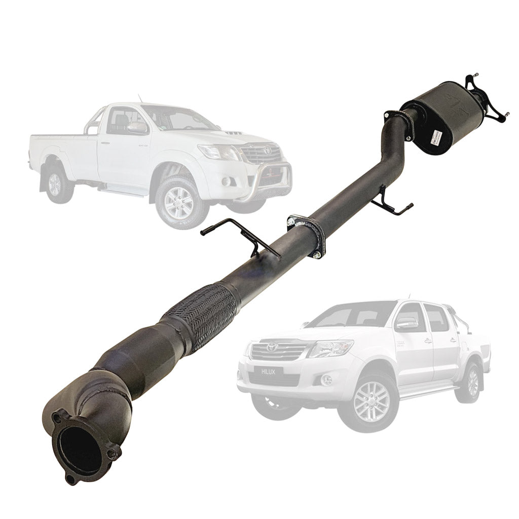 TOYOTA HILUX KUN16/26 3L 1KD-FTV D4D 2005 - 9/2015 3" TURBO BACK EXHAUST MUFFLER AND CAT DIFF DUMPED NEW VERSION