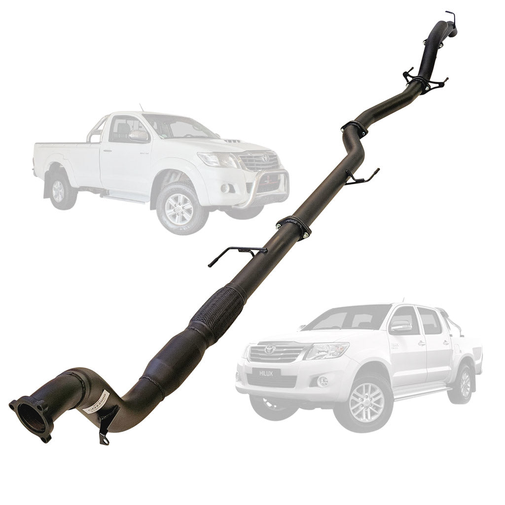 TOYOTA HILUX KUN16/26 3L 1KD-FTV D4D 2005 - 9/2015 3" TURBO BACK EXHAUST WITH CAT  & PIPE New Version