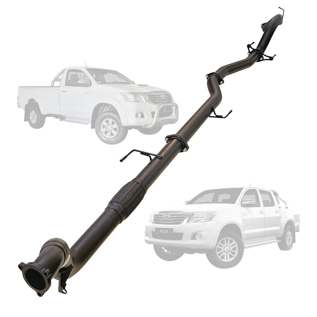 TOYOTA HILUX KUN16/26 3L 1KD-FTV D4D 2005 - 9/2015 3" TURBO BACK EXHAUST WITH PIPE ONLY New Version