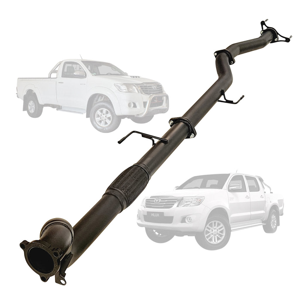 TOYOTA HILUX KUN16/26 3L 1KD-FTV D4D 2005 - 9/2015 3" TURBO BACK EXHAUST PIPE ONLY & DIFF DUMP TAILPIPE NEW VERSION