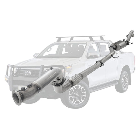 TOYOTA HILUX TD N80 1GD-FTV 2.8L 4Cyl - October 2015 ON 3" Inch Turbo Back Exhaust With Muffler No Cat Only (DPF MODEL)
