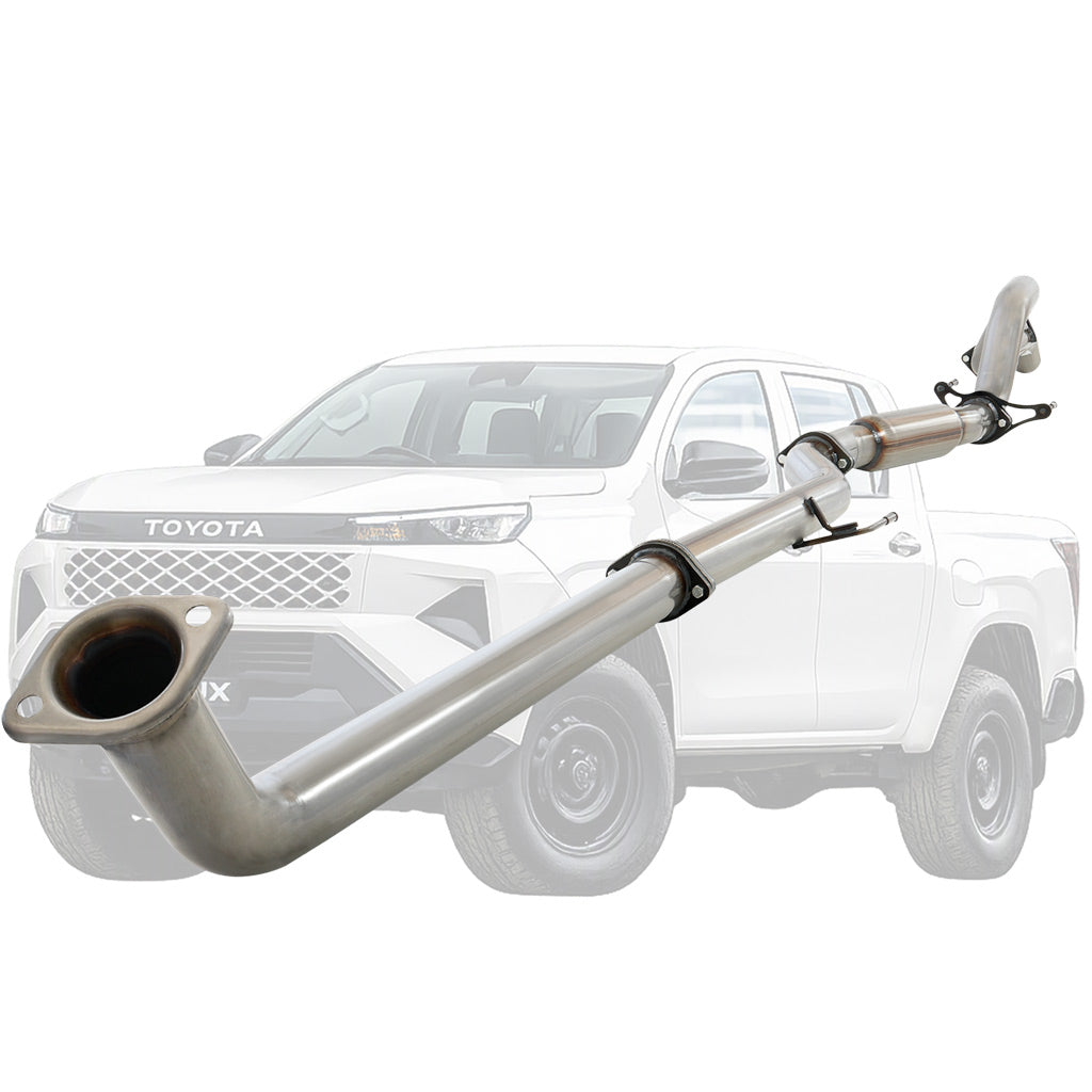 TOYOTA HILUX N90 2.8L 2026 3" STAINLESS DPF BACK EXHAUST WITH HOTDOG ONLY