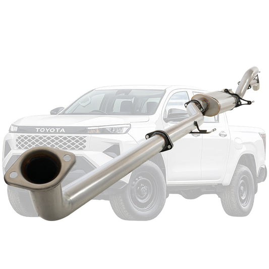 TOYOTA HILUX N90 2.8L 2026 3" STAINLESS DPF BACK EXHAUST WITH MUFFLER ONLY