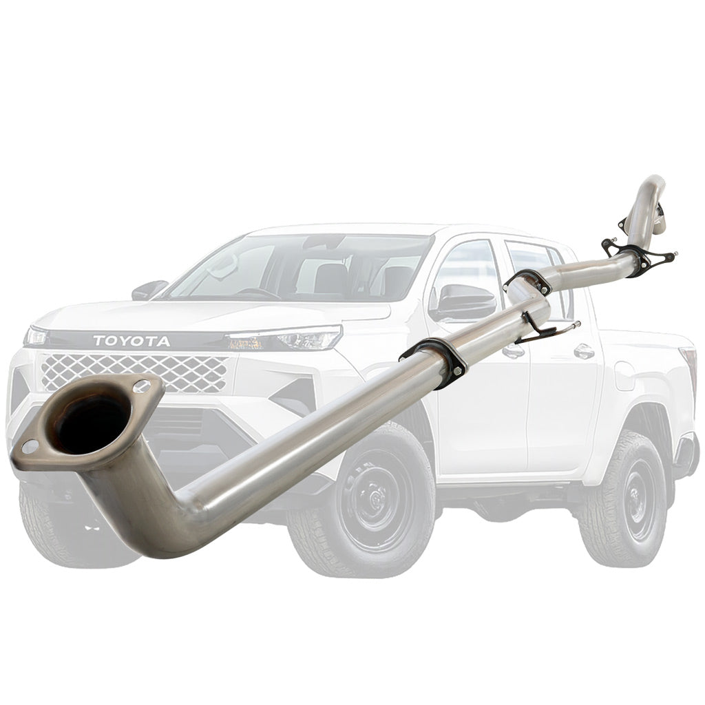 TOYOTA HILUX N90 2.8L 2026 3" Stainless DPF BACK EXHAUST WITH PIPE ONLY