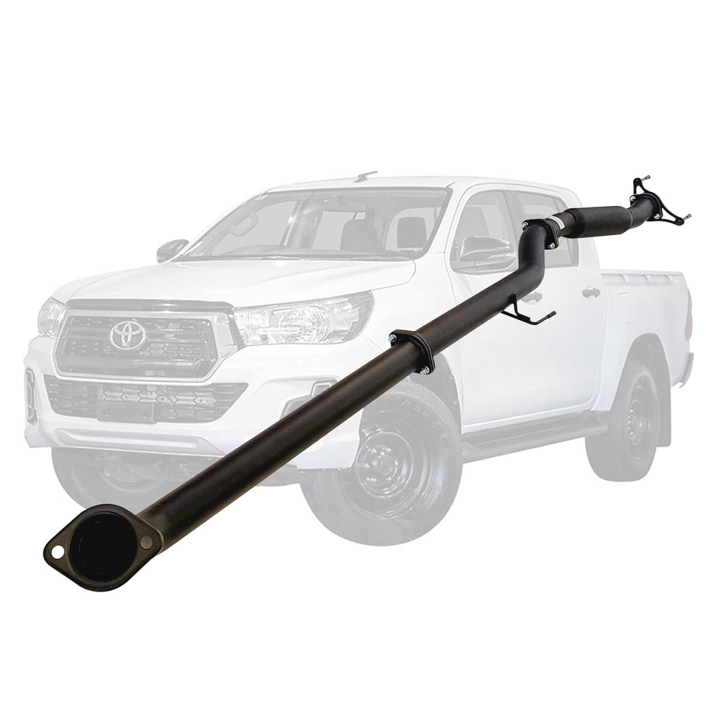 TOYOTA HILUX GUN122/125R 2.4L 2GD-FTVTD 2017 ON 3" #DPF# BACK EXHAUST WITH DIFF HOTDOG ONLY NEW VERSION
