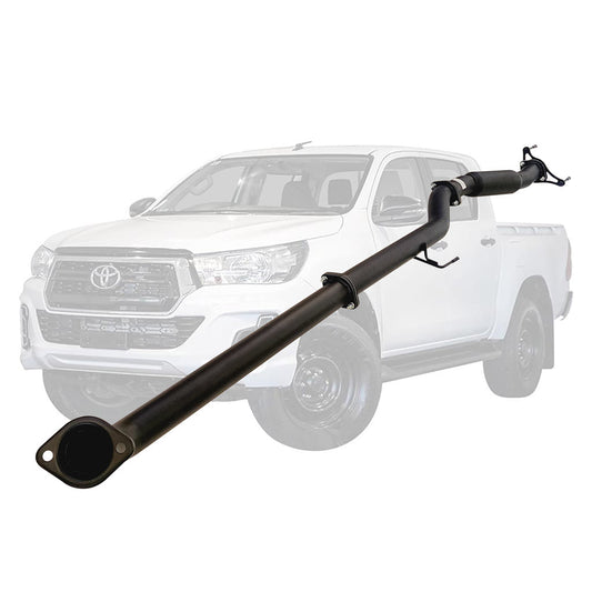 TOYOTA HILUX GUN122/125R 2.4L 2GD-FTVTD 2017 ON 3" #DPF# BACK EXHAUST WITH DIFF HOTDOG ONLY NEW VERSION