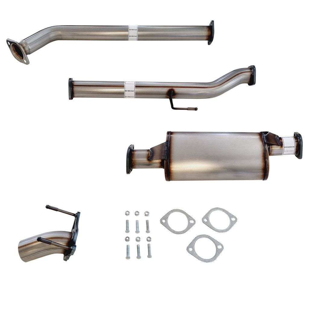 TOYOTA HILUX GUN122/125R 2.4L 2GD-FTVTD 2017 ON 3" STAINLESS #DPF# BACK EXHAUST WITH DIFF MUFFLER ONLY