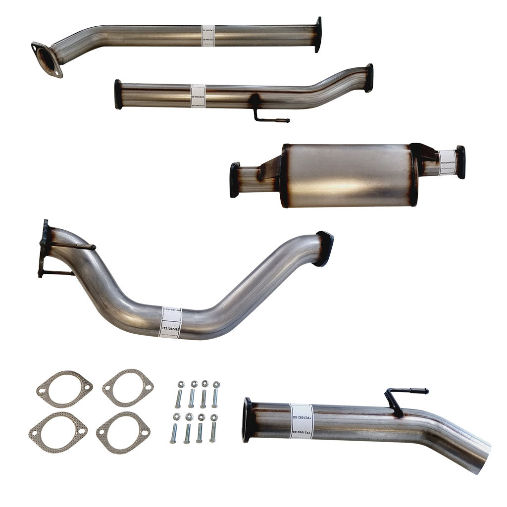 TOYOTA HILUX GUN122/125R 2.4L 2GD-FTVTD 2017 ON 3" STAINLESS #DPF# BACK EXHAUST WITH MUFFLER ONLY