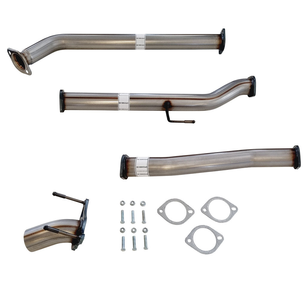TOYOTA HILUX GUN122/125R 2.4L 2GD-FTVTD 2017 ON 3" STAINLESS #DPF# BACK EXHAUST WITH DIFF PIPE ONLY