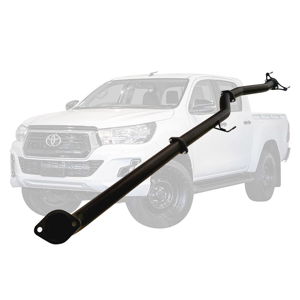 TOYOTA HILUX GUN122/125R 2.4L 2GD-FTVTD 2017 ON 3" #DPF# BACK EXHAUST WITH DIFF PIPE ONLY NEW VERSION