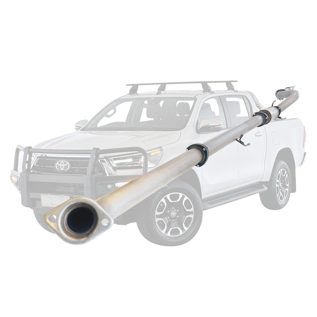 TOYOTA HILUX N80 2.8L 2015 ON 3.5" Stainless #DPF# BACK EXHAUST WITH MUFFLER STYLE DELETE KIT
