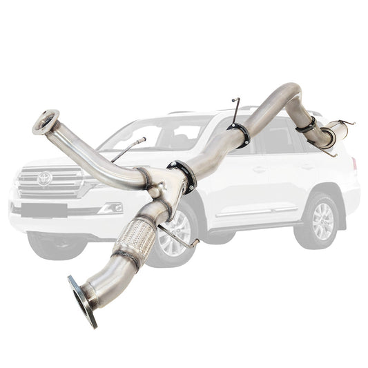 TOYOTA LANDCRUISER 200 SERIES 4.5L 1VD-FTV 08/2015 ON 4" STAINLESS DPF BACK EXHAUST WITH RESSO ONLY