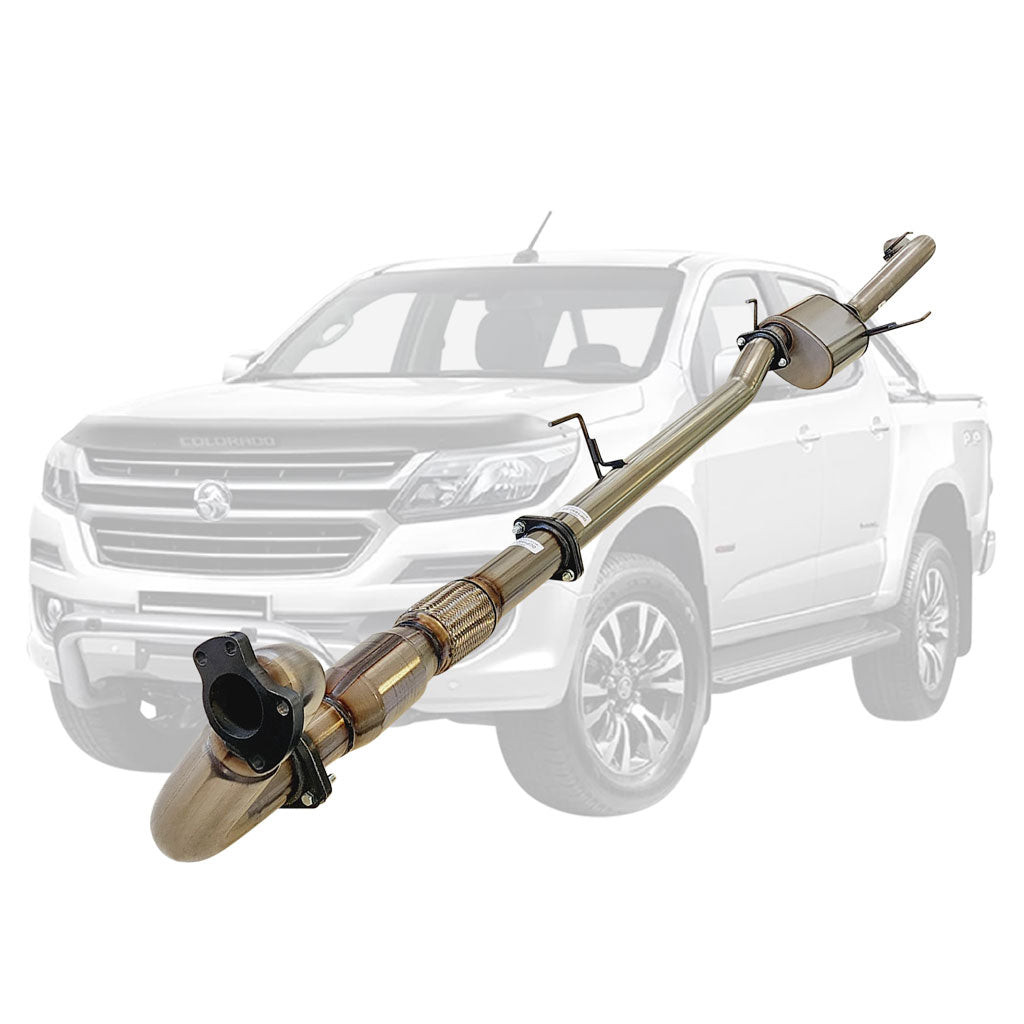 HOLDEN COLORADO RG 2.8L DURAMAX 2012 - 9/2016 3" STAINLESS TURBO BACK EXHAUST WITH CAT & MUFFLER