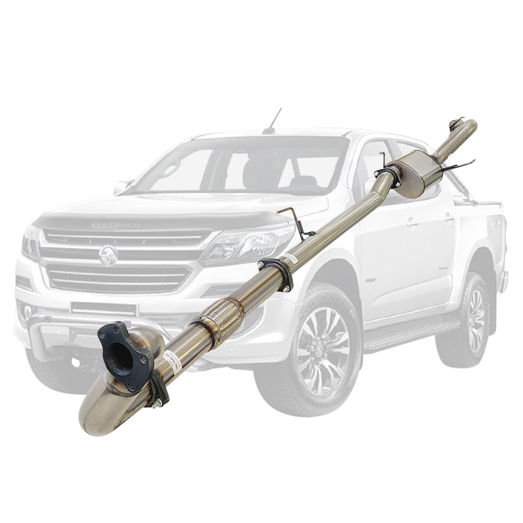 HOLDEN COLORADO RG 2.8L DURAMAX 2012- 9/2016 3" STAINLESS TURBO BACK EXHAUST WITH MUFFLER NO CAT