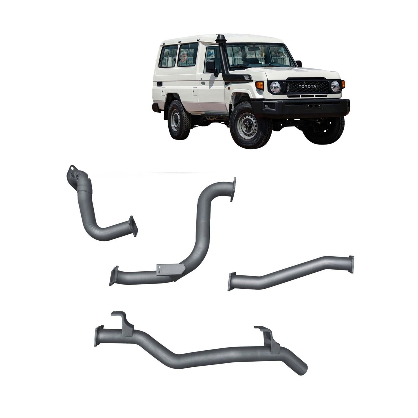 Redback Extreme Duty Exhaust for Toyota Landcruiser 78 Series Troop Carrier (11/2016 - on)