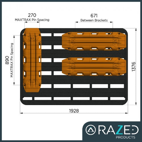 Razed Products Flush Maxtrax Mount With Pin Kit